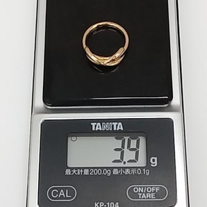 TIFFANY＆Co K18 4号 ＃4 総3.9g インフィニティ ティファニー 指輪 リングの画像8