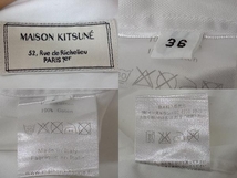 MAISON KITSUNE メゾンキツネ ボタンダウンシャツ 長袖シャツ ホワイト レディース サイズ36 ビジネス カジュアル_画像3