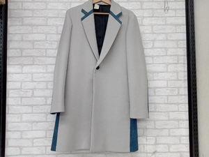 DIESEL × N.HOOLYWOOD collaboration diesel en Hollywood Chesterfield coat men's size 36 gray Denim unusual material imported car made in Japan 