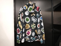 Supreme シュプリーム 18AW Jewels Hooded Sweatshirt Black パーカー XLサイズ 総柄 ジュエリー ブラック 裏起毛 店舗受取可_画像3