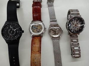 ジャンク 【ジャンク】自動巻腕時計　4本　未修理品　パーツ取り　swatch SONNE etc