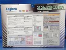 鴨415【通電確認済】Logitec SCSI&USB CD-RW LCW-T1210BSU ロジテック CD-RWドライブ_画像3