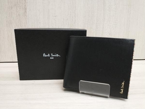 PAUL SMITH ポールスミス 二つ折り財布 小銭入れあり ブラック 箱付き★ 11×9.5cm