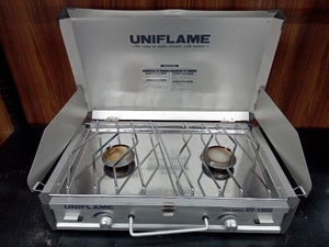 現状品 UNIFLAME ツインバーナー US‐1900 バーナー 歪み有り