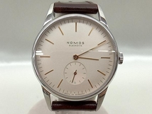 【NOMOS】ノモス ORION ROSE OR1A3GR2 腕時計 手巻きサファイアガラス 革ベルト メンズ 中古_画像1