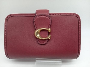 COACH コーチ CA193 二つ折財布 赤 ホック式 レディース レザー