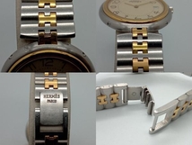 HERMES プロフィール 腕時計 ベルト約20.5cm シルバー×ゴールド 2針 日付 エルメス_画像5