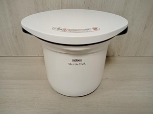 現状品　箱に傷みあり THERMOS　サーモス　真空保温調理器　シャトルシェフ　KBK-4501　4.5L　パールホワイト　IH200V対応　調理器具