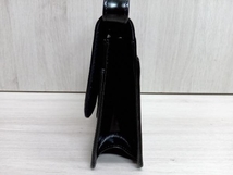 mila schon ミラ・ショーン レザーハンドバッグ 革製 ブラック 黒 横幅約25cm_画像3