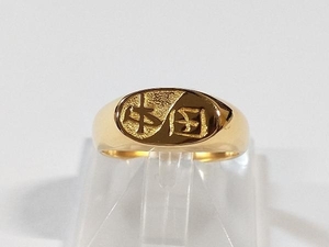 K22ゴールド サイズ約12号 総重量約8.5g 印台 判子 リング 指輪