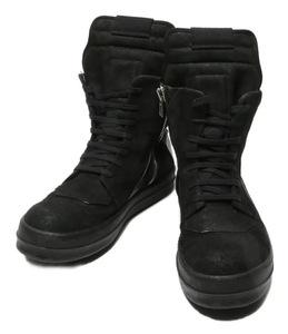 RICK OWENS GEO BASKET BLACK Rick Owens geo корзина черный замша размер 43