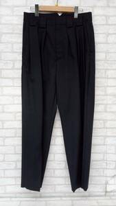 stein DOUBLE WIDE TROUSERS ST355-1 22SS シュタイン ダブルワイドトラウザーズ タックパンツ メンズ ブラック ウール Sサイズ 日本製