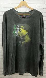 CROSS COLOURS / クロスカラーズ / 2pac SHAKUR TUPAC / 古着 / 長袖Tシャツ / Lサイズ / グレー / ブラック