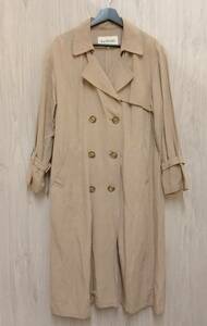 RAY BEAMS/ Ray Beams / Chesterfield coat /63-19-0149-690/ screw course linen long trench coat / beige / size 1