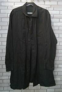 YOHJI YAMAMOTO ヨウジヤマモト POUR HOMME 22SS HG-B13-336 リネン M 長袖シャツ モード メンズ