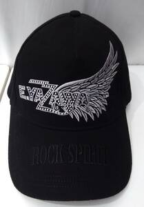 E.YAZAWA 矢沢永吉 キャップ ロゴ ウィング ROCK SPIRIT 帽子 黒 ブラック 刺繍