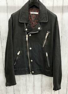 GIVENCHY / double rider's jacket /ji van si./ cotton / Denim jacket / black / blouson /XL/ spring 