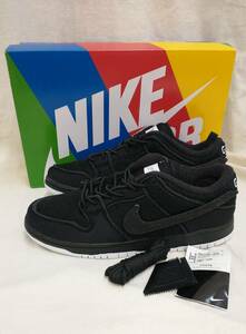 [黒タグ付・未使用] NIKE GNARHUNTERS SB DUNK LOW BLACK WHITE ナーハンターズ コラボ ダンク 27.5cm パイル DH7756-010 店舗受取可