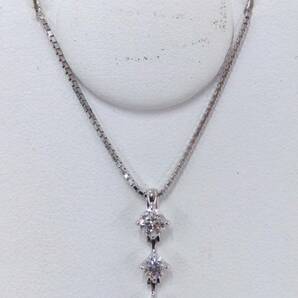 TASAKI K18WG ダイヤモンド0.32ct 最大45㎝ ブランドアクセサリー タサキ ホワイトゴールド ネックレスの画像1