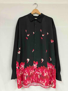 meagratia メアグラーティア Flower pattern shirt フラワーパターンシャツ 長袖シャツ シクラメン プリントシャツ 23231-0503 サイズ2