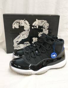 [箱付] NIKE AIR JORDAN 11 RETRO AJ11 SPACE JAM 45 ジョーダン スペースジャム 29cm 16年復刻 スニーカー 白 黒 378037-003 店舗受取可