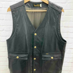 TROPHY CLOTHING / トロフィークロージング / ベスト/ RANCHER STEER HIDE VEST / レザーベスト / ブラックの画像1