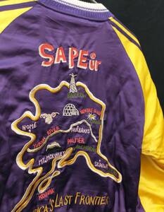 [タグ付] SAPEur REVERSIBLE SOUVENIR JACKET サプール リバーシブル スーベニアジャケット XL パープル レッド 24FW A0023-377 店舗受取可