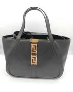 VERSACE gray basket tes tote bag bag black Versace 