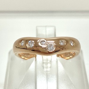 K18 Star Jewelry スタージュエリー #7 ダイヤ付き 2.8g 指輪 リング イエローゴールド レディースアクセサリー ブランドアクセサリー
