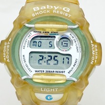 【ジャンク】 CASIO カシオBaby-G BG-460 クォーツ式 付属品なし イエロー 腕時計_画像1