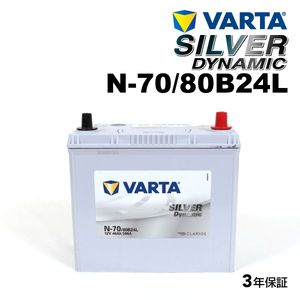 N-70/80B24L ホンダ フィット 年式(2013.09-)搭載(N-55) VARTA SILVER dynamic SLN-70