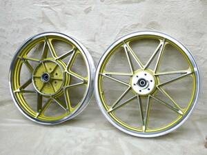 キャストホイールＧＳ４００　ゴールドセブン/　前後セット 当時仕様 GS400E GS400L GT380 GSX400E GSX400F 純正サイズ セブンスター