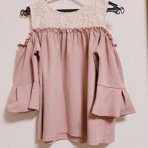 axes femme オフショルダー ピンク