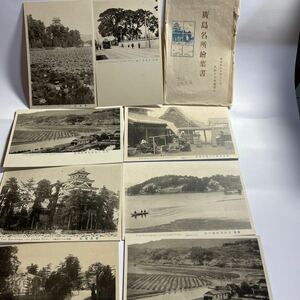 1918年（大正7年）3月　廣島　広島名所絵葉書　8枚　八木トンボ堂発行　裏面書込みあり　広島城　広島大　仁保島など