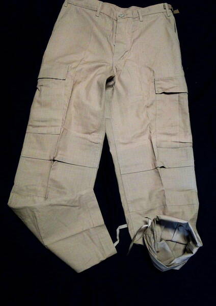 90's デッドストック カーゴ パンツ SIZE-L コンバット Trousers Hot Weather Cotton Rip-Stop 送料込