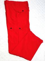 80'S スウィートオール RED/32/L ベイカーパンツ SWEET-ORR Cotton Utility Pants USA製 デッドストック　送料込_画像5