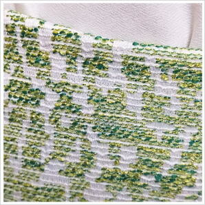 ［LOUNIE］緑白ラメ入り織り込み総柄スカート グリーン レディース ルーニィ 日本製 40 L～LL位 ☆送料込みの画像6