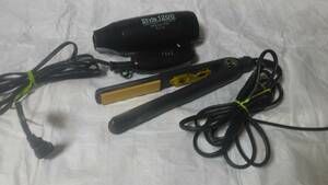 ●◆2点セット TESCOM（ テスコム）　Style1200ヘアードライヤ　　HAIRSTYLING IRON（TOM） UN-601 ストレートヘアーアイロン2点セット