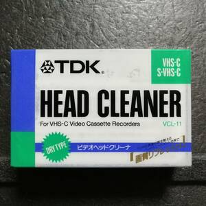 未開封　VHS-C　ヘッドクリーナー　TDK VCL-11　HEAD CLEANER　パッケージ難あり