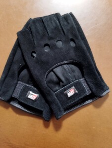  new goods GR SPORT Logo attaching driving gloves sheep suede black color size 24(L)