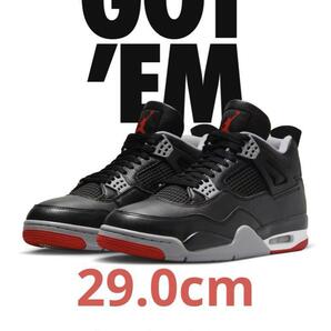 【新品未使用】Nike Air Jordan 4 Retro Bred Reimagined 29.0cm メンズ スニーカー　ナイキ エアジョーダン4 レトロ　FV5029-0006