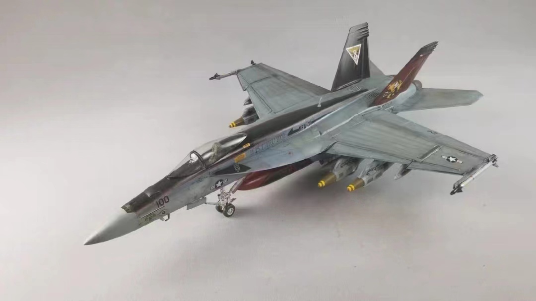 1/48美国海军F/A-18E组装喷漆成品, 塑料模型, 飞机, 完成的产品
