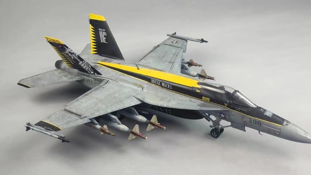 1/48 US Navy F/A-18E producto terminado ensamblado y pintado, Modelos de plástico, aeronave, Producto terminado