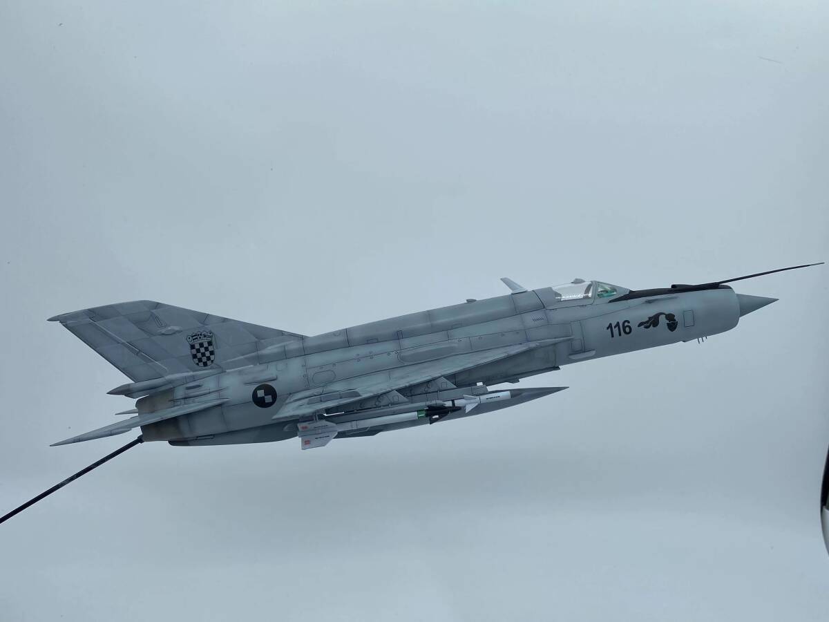 1/48 克罗地亚空军 MIG21 拼装涂装完成品, 塑料模型, 飞机, 完成的产品