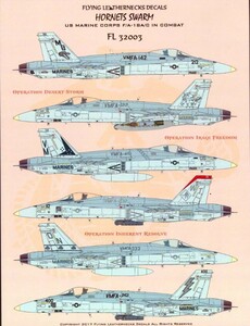 デカール Flying Leatherneck 32003 1/32 USMC F/A-18