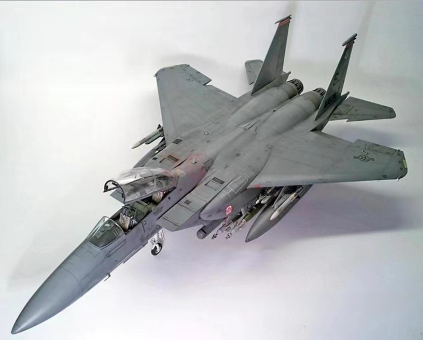 أكاديمية 1/48 الأمريكية F-15E سيمور جونسون قامت بتجميع ورسم المنتج النهائي, نماذج بلاستيكية, الطائرات, منتج منتهي
