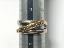 ☆中古☆TRUSSARDI トラサルディ K18×925シルバー リング 指輪 約14～15号 アクセサリー ヴィンテージ_画像6