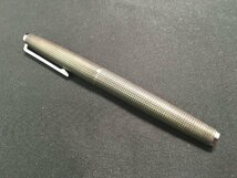 PILOT パイロット CUSTOM カスタム スターリングシルバー 格子柄 ペン先 18KWG M H177 刻印 万年筆 文房具 筆記用具_画像2