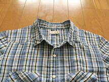 ナノユニバース　かっこいい半袖ドレスシャツ　ネイビー＆ブルー　チェック　サイズS_画像5