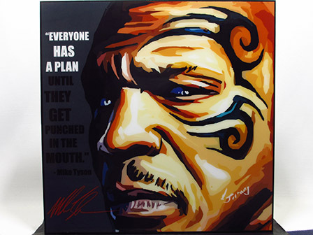 [Nouveau n° 246] Panel Pop Art Mike Tyson, Ouvrages d'art, Peinture, Portraits